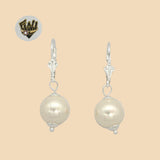 (2-3171) 925 Sterling Silver - Pearl Dangle Earrings. - Fantasy World Jewelry