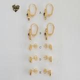 (1-1144) Gold Laminate Earrings - BGF - Fantasy World Jewelry