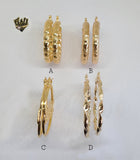 (1-2719) Gold Laminate Hoops - BGO - Fantasy World Jewelry