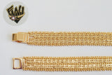 (1-0799) Gold Laminate - 12.5mm Alternative Bracelet - 7.5" - BGO - Fantasy World Jewelry