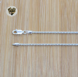 (2-8061) 925 Sterling Silver - 2mm Popcorn Link Chains. - Fantasy World Jewelry