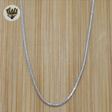 (2-8095-1) 925 Sterling Silver - 1mm Alternative Snake Link Chains. - Fantasy World Jewelry