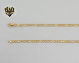 (1-1952-1) Gold Laminate - 3mm Figaro Link Chain - BGF