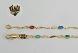 (1-0118) Gold Laminate - 3mm Alternative Anklets - 10" - BGF - Fantasy World Jewelry