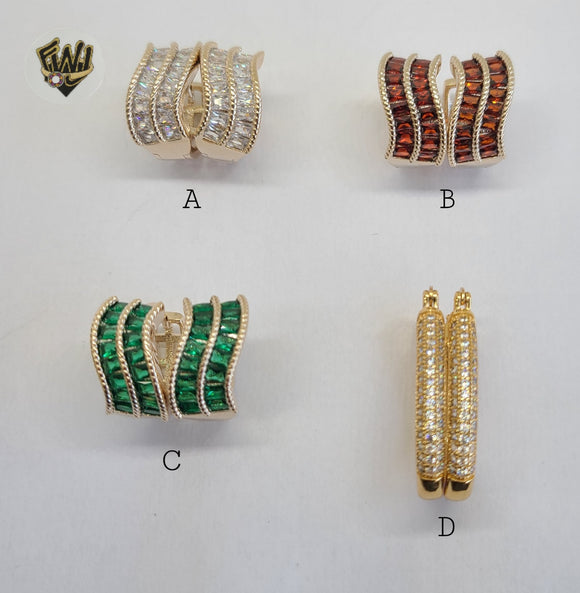 (1-2676 D-E) Gold Laminate Hoops - BGO - Fantasy World Jewelry