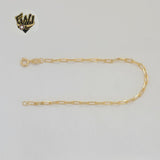 (1-0418) Gold Laminate - 3mm Paper Clip Link Bracelet - BGF