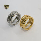 (4-0041) Stainless Steel - CZ Ring. - Fantasy World Jewelry