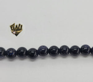 (MBEAD-140) 6mm Venturina Azul Beads - Fantasy World Jewelry