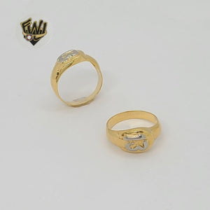 (1-3027) Gold Laminate - Number 13 Lucky Ring - BGO - Fantasy World Jewelry