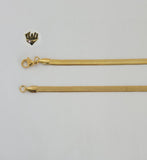 (4-7081) Stainless Steel - 4mm Herringbone Necklace - 18". - Fantasy World Jewelry