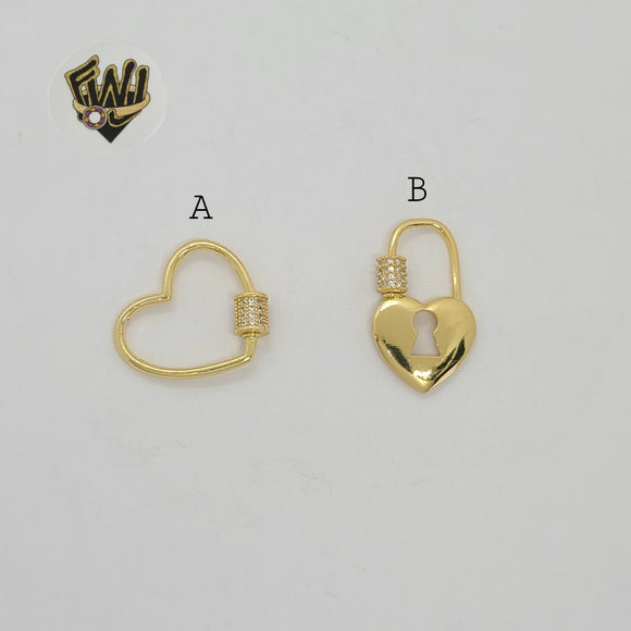 (1-2478-1) Gold Laminate - Heart Pendants - BGO