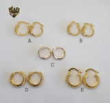 (1-2635) Gold Laminate Hoops - BGO - Fantasy World Jewelry