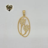 (1-2435) Gold Laminate - Rose Pendants - BGF - Fantasy World Jewelry