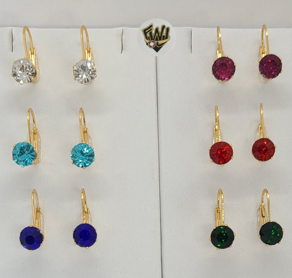 (1-1149) Gold Laminate - Multicolor Earrings - BGF - Fantasy World Jewelry