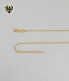 (1-6401-1) Laminado de oro - Collar de corazón con eslabones de caja - 17" - BGF