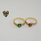 (1-3102-1) Gold Laminate-Stone Ring - BGO - Fantasy World Jewelry