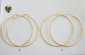 (1-2889) Gold Laminate - Plain Hoops - BGO - Fantasy World Jewelry