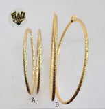(1-2896) Gold Laminate Hoops - BGO - Fantasy World Jewelry