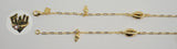 (1-0927) Gold Laminate - 2mm Paper Clip Link w/ Charms Bracelet - 7" - BGO - Fantasy World Jewelry