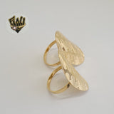 (1-3055-A) Gold Laminate - Oval Ring with Design - BGF - Fantasy World Jewelry