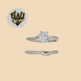 (2-5242) 925 Sterling Silver - Wedding Ring - Fantasy World Jewelry
