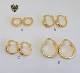 (1-2653-1) Gold Laminate Hoops - BGO - Fantasy World Jewelry