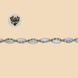 (2-0411) 925 Sterling Silver - 10mm Alternative Bracelet 7.5" - Fantasy World Jewelry