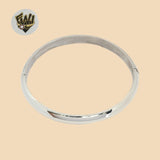 (2-0636-1) 925 Sterling Silver - 7mm Classic Plain Bangle - 2.5"