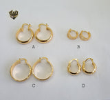 (1-2601 A-D) Gold Laminate Hoops - BGO - Fantasy World Jewelry