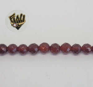 (MBEAD-227) 6mm Carnelian Faceted Beads - Fantasy World Jewelry