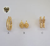 (1-2606 A-F) Gold Laminate Hoops - BGO - Fantasy World Jewelry