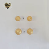 (1-1076-1) Gold Laminate - Carved Stud Earrings - BGO