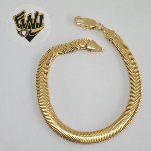 (1-0475) Gold Laminate Bracelet - 6mm Magic Herringbone Bracelet  - 7