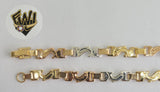 (1-0578) Gold Laminate Bracelet- 6mm Alternative Link Bracelet -8''-BGO - Fantasy World Jewelry