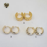 (1-2678 C-D) Gold Laminate- Zircon Hoops - BGO - Fantasy World Jewelry