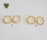(1-2641-A) Gold Laminate Hoops - BGO - Fantasy World Jewelry