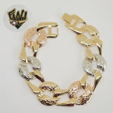 (1-0827) Gold Laminate - 20.5mm Open Link Bracelet - 8" - BGO - Fantasy World Jewelry