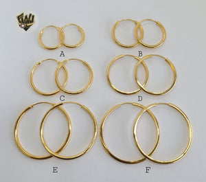 (1-2880) Gold Laminate - Plain Hoops - BGO - Fantasy World Jewelry