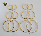 (1-2880) Gold Laminate - Plain Hoops - BGO - Fantasy World Jewelry