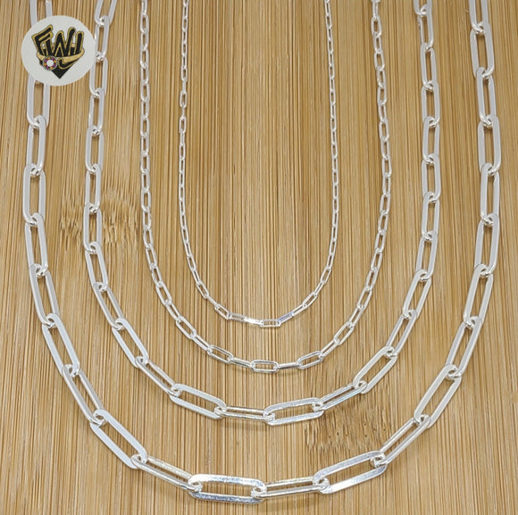 (sv-ppc-01) 925 Sterling Silver - Paper Clip Chains. - Fantasy World Jewelry