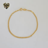 (1-0414-2) Gold Laminate - 2.5mm Mariner Link Bracelet - BGF