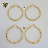 (1-2744-2) Laminado de Oro - Aros Corte Diamante - BGO
