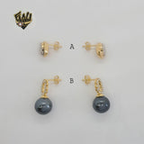 (1-1055) Gold Laminate Earrings - BGF