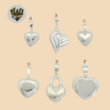 (2-1302) 925 Sterling Silver - Heart Pendants. - Fantasy World Jewelry