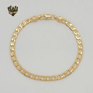 (1-0415) Gold Laminate - 5mm Curb Link Bracelet - 7.5" - BGF
