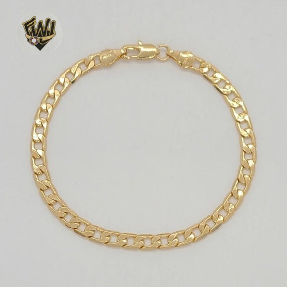 (1-0415) Gold Laminate - 5mm Curb Link Bracelet - 7.5