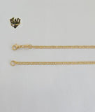 (1-6148) Gold Laminate - Marine Link Charms Necklace - BGF - Fantasy World Jewelry