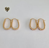 (1-2956) Gold Laminate - Rose Gold Hoops - BGO - Fantasy World Jewelry