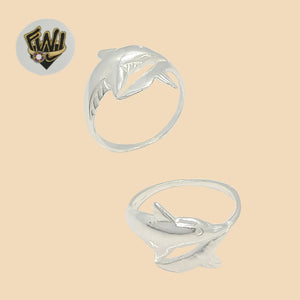(2-5019) 925 Sterling Silver - Dolphins Ring - Fantasy World Jewelry