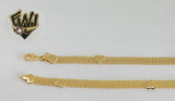 (1-0458) Gold Laminate Bracelet - 5mm Heart  Link - 7" - BGO - Fantasy World Jewelry